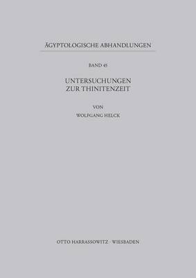 Cover of Untersuchungen Zur Thinitenzeit