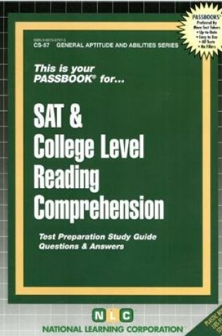 Cover of SAT & COLLEGE LEVEL READING COMPREHENSION