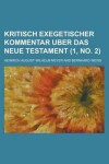 Book cover for Kritisch Exegetischer Kommentar Uber Das Neue Testament