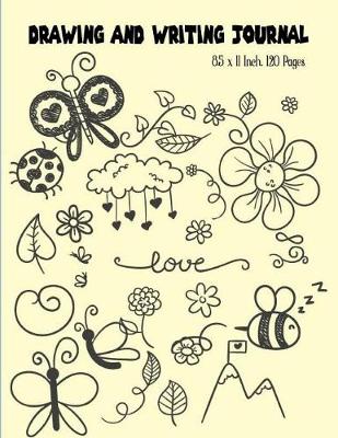 Cover of Drawing and Writing Journal for Kids (8.5 x 11 Inch, 120 Pages)