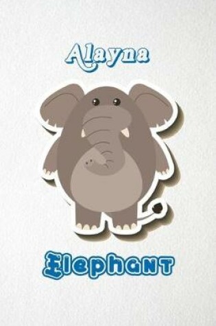Cover of Alayna Elephant A5 Lined Notebook 110 Pages