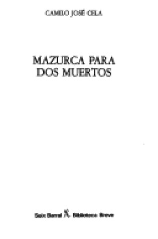 Cover of Mazurca Para DOS Muertos