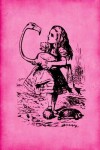 Book cover for Alice in Wonderland Journal - Alice and The Flamingo (Pink)