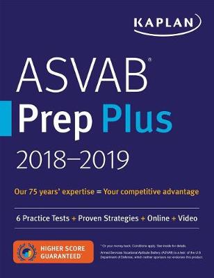 Book cover for ASVAB Prep Plus 2018-2019