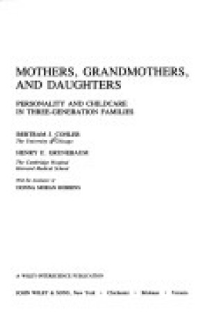 Cover of Mothers, Grandmothers and Daughters