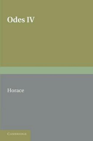 Cover of Horace Odes IV