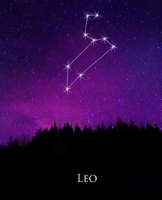 Cover of School Composition Book Leo Constellation Night Sky Astrology Symbol 130 Pages