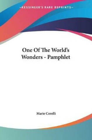 Cover of One Of The World's Wonders - Pamphlet
