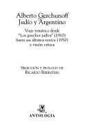 Book cover for Alberto Gerchunoff, Judio y Argentino