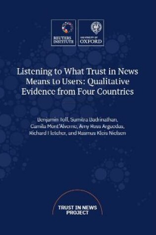 Cover of Listening to What Trust in News Means to Users