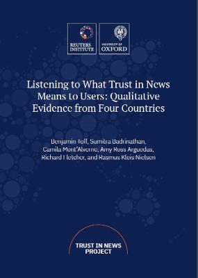 Book cover for Listening to What Trust in News Means to Users