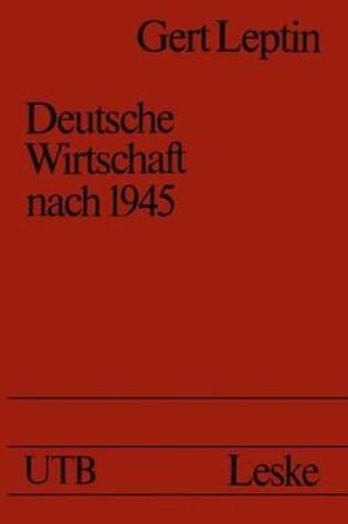 Cover of Deutsche Wirtschaft Nach 1945