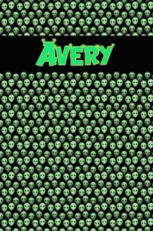 Cover of 120 Page Handwriting Practice Book with Green Alien Cover Avery