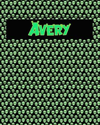 Book cover for 120 Page Handwriting Practice Book with Green Alien Cover Avery