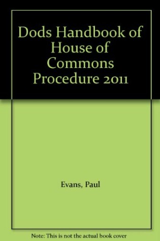 Cover of Dods Handbook of House of Commons Procedure