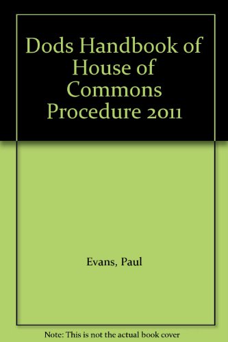 Book cover for Dods Handbook of House of Commons Procedure