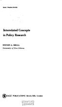 Cover of The Interrelationship of Concepts in Policy Research