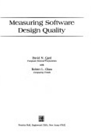 Cover of Measuring Software Design Quality