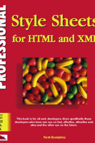Cover of Professional Style Sheets for HTML and XML