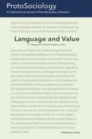 Cover of Language and Value