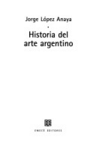 Cover of Historia del Arte Argentino