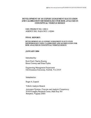 Book cover for Development of an Expert Judgement Elicitation and Calibration Methodology for Risk Analysis in Conceptual Vehicle Design