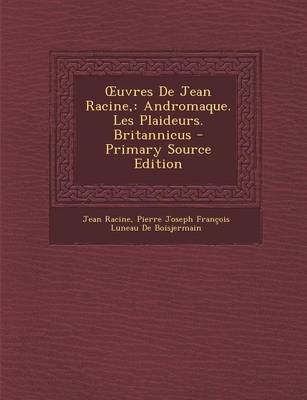 Book cover for Uvres de Jean Racine