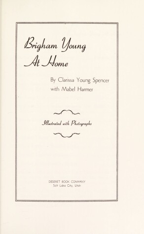 Book cover for Brigham Young at Home