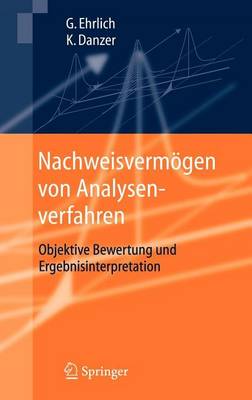 Book cover for Nachweisvermogen Von Analysenverfahren: Objektive Bewertung Und Ergebnisinterpretation
