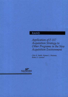 Book cover for Application of F-117 Acquisition Strategy to Other Programs in the New Acquisition Environment