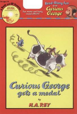 Book cover for Curious George Gets a Medal Book & Cd