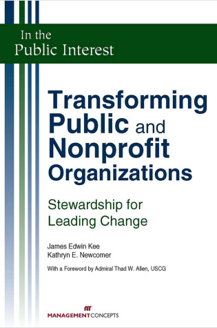 Cover of Transforming Public and Nonprofit Organizations