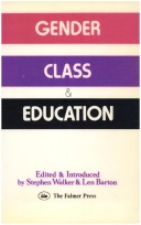 Book cover for Gender Class & Educatn Pb