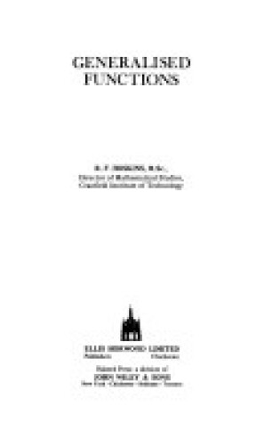 Cover of Generalised Functions Clo