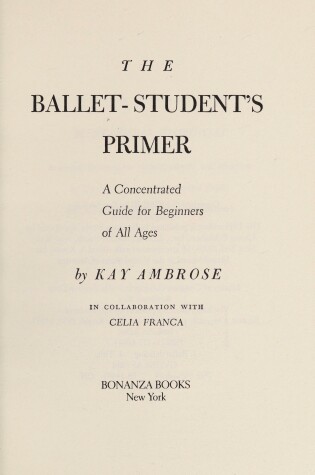 Cover of Ballet Student Primer