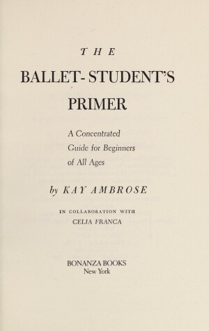 Book cover for Ballet Student Primer