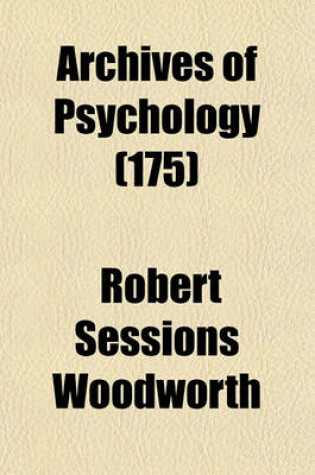 Cover of Archives of Psychology (175)