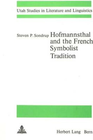 Cover of Hofmannsthal and the French Symbolist Tradition