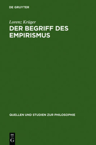 Cover of Der Begriff Des Empirismus