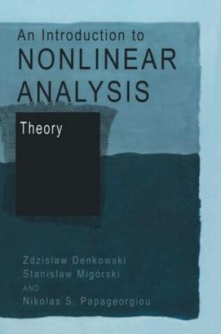 Cover of An Introduction to Nonlinear Analysis: Theory