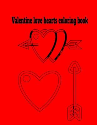 Book cover for Valentine love hearts coloring book