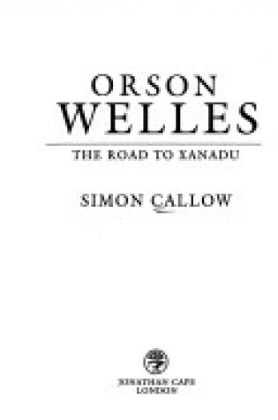 Cover of Orson Welles, Volume 1