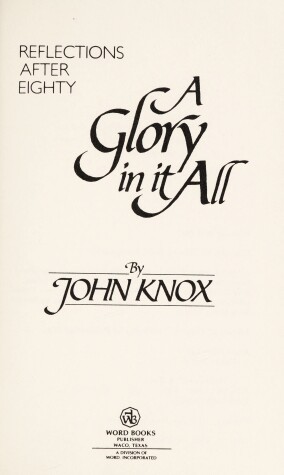 Book cover for Glory in it All