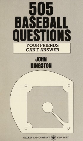 Book cover for 505 Baseball Questions, Your Friends Can't Answer