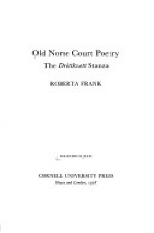 Cover of Old Norse Court Poetry
