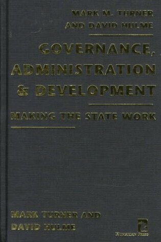 Cover of Governance Administration & Dev