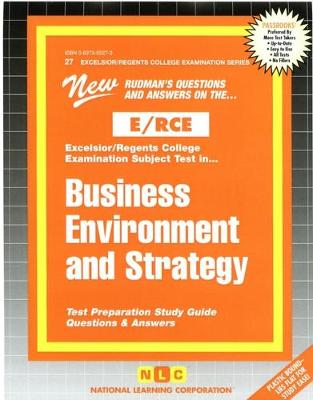 Book cover for BUSINESS ENVIRONMENT AND STRATEGY