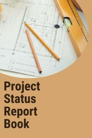 Cover of Project Status Report Book - Gold Yellow Brown Gray Pastel - Abstract Modern Contemporary Minimalistic Unique Design