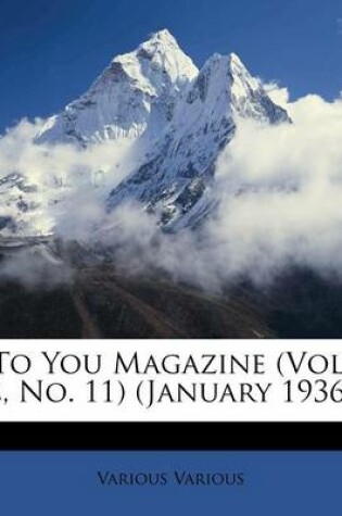 Cover of To You Magazine (Vol. 2, No. 11) (January 1936)