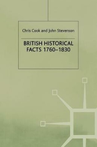 Cover of British Historical Facts, 1760-1830